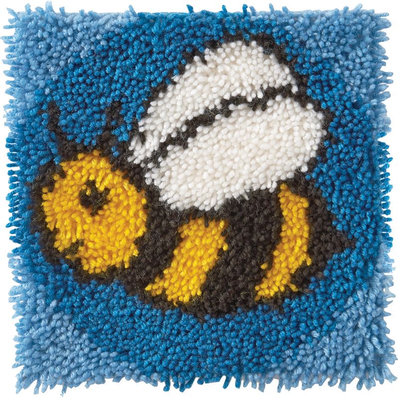 Wonderart Latch Hook Kit 12"X12"-Bumblebee
