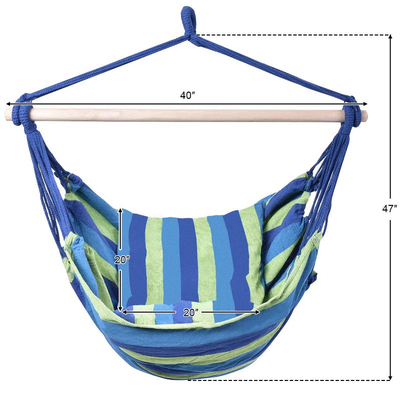 Key West Quilted Stripe Hammock - Blue