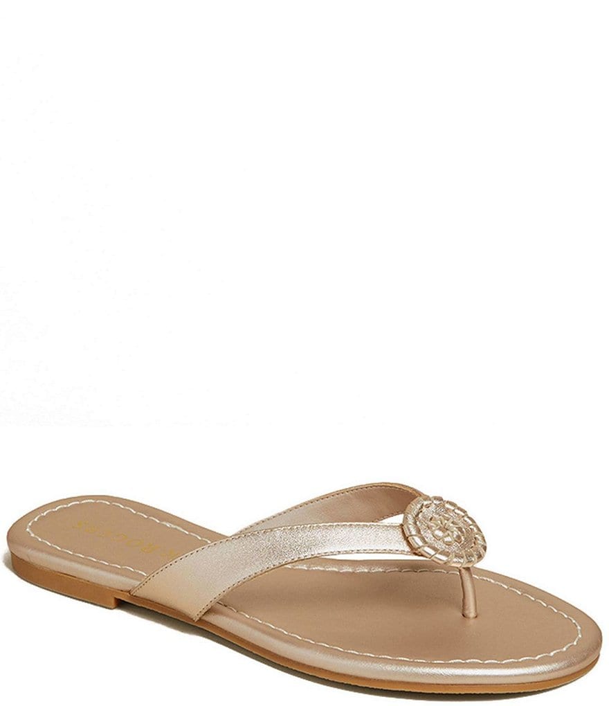 Jack Rogers Rowan Leather Rondelle Flip Flops