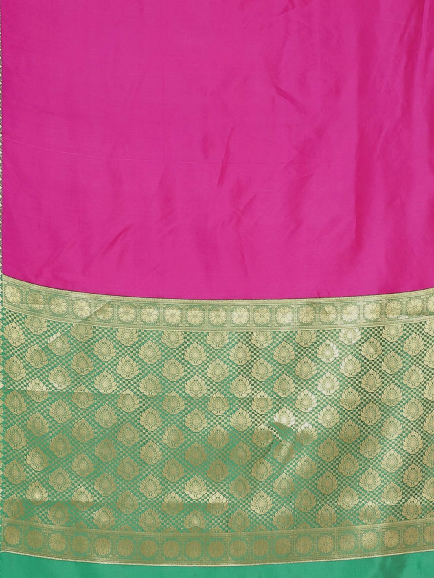 Banarasi Silk Works Pink Woven Saree With Unstitched Blouse
