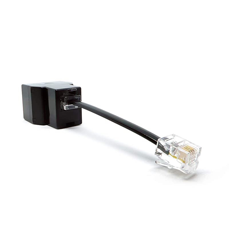 Splitter Duplex Inline Telephone Adapter Black 2WAY Splitter