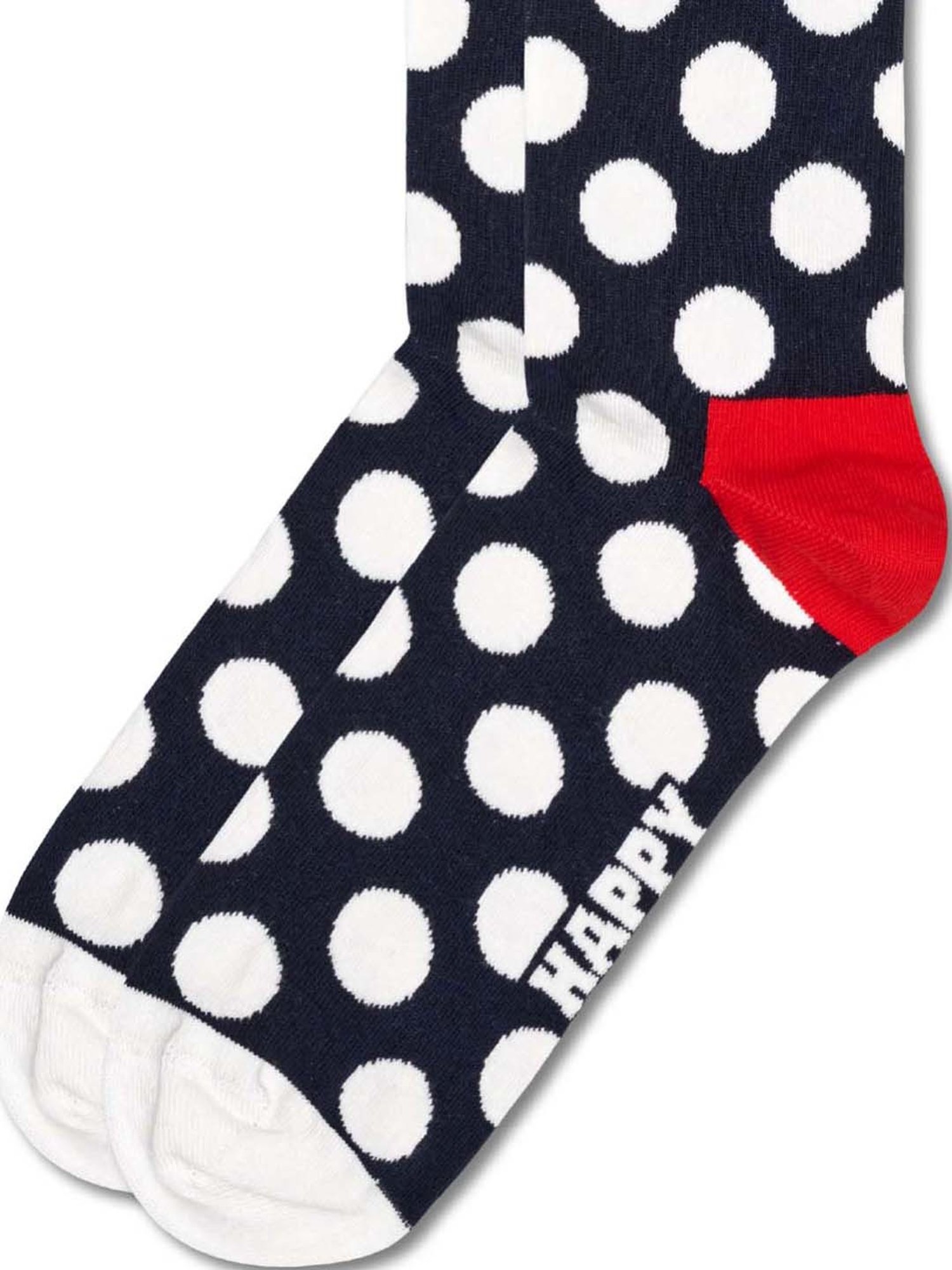 Happy Socks Classic Big Dot Black Cotton Printed Socks (41-46)
