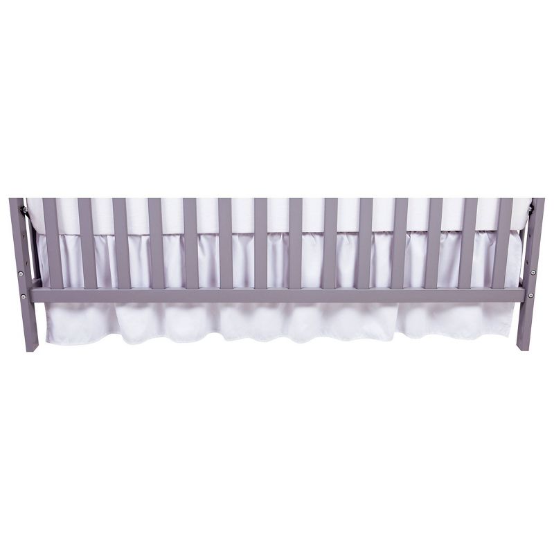 The Peanutshell Farmhouse Crib Skirt  - Gray