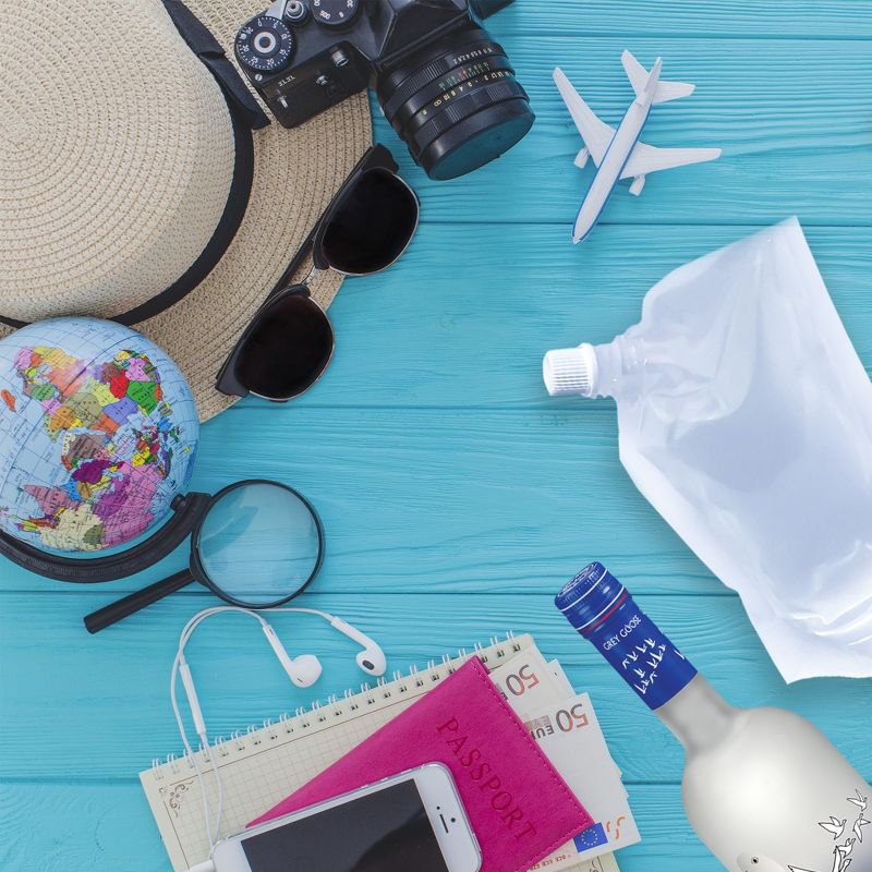 Zulay Kitchen Premium Plastic Flasks For Liquor -  Flask For Fun