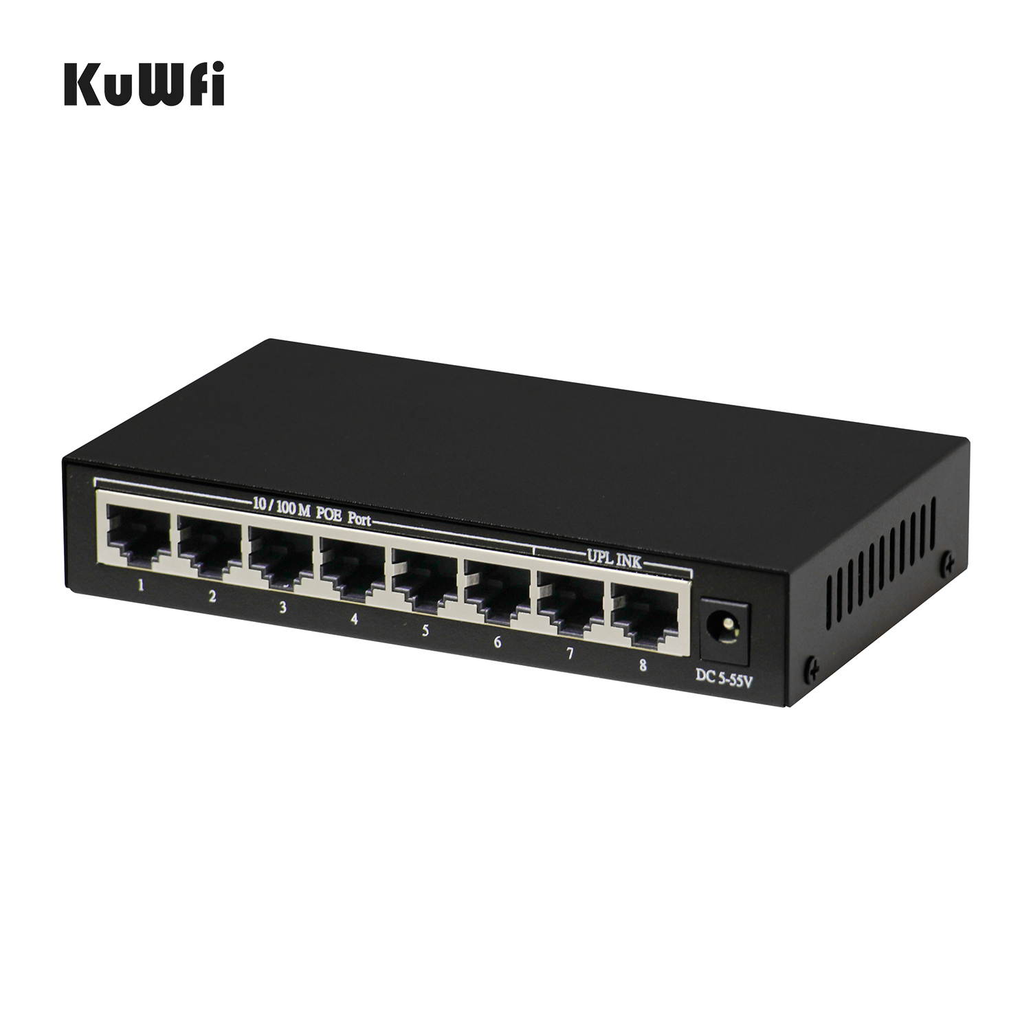 6+2 Ports 6 PoE Injector Power Over Ethernet Switch with Power Adapter