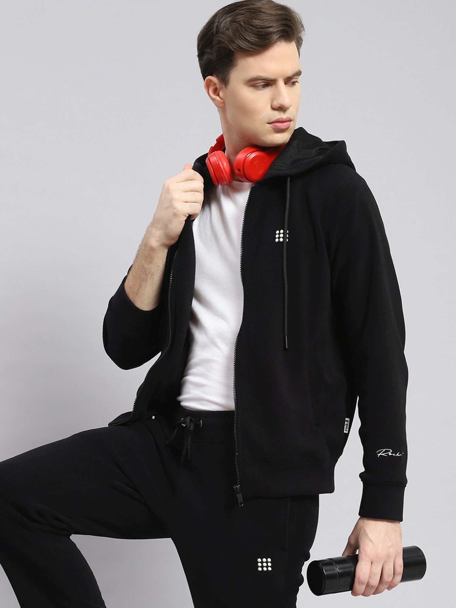 Rock.It Blue Regular Fit Printed TrackSuit