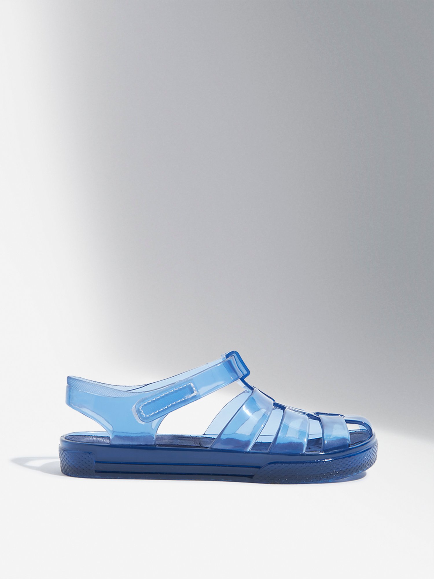 Yellow by Westside Navy Vinyl Multi-Strap Sandals