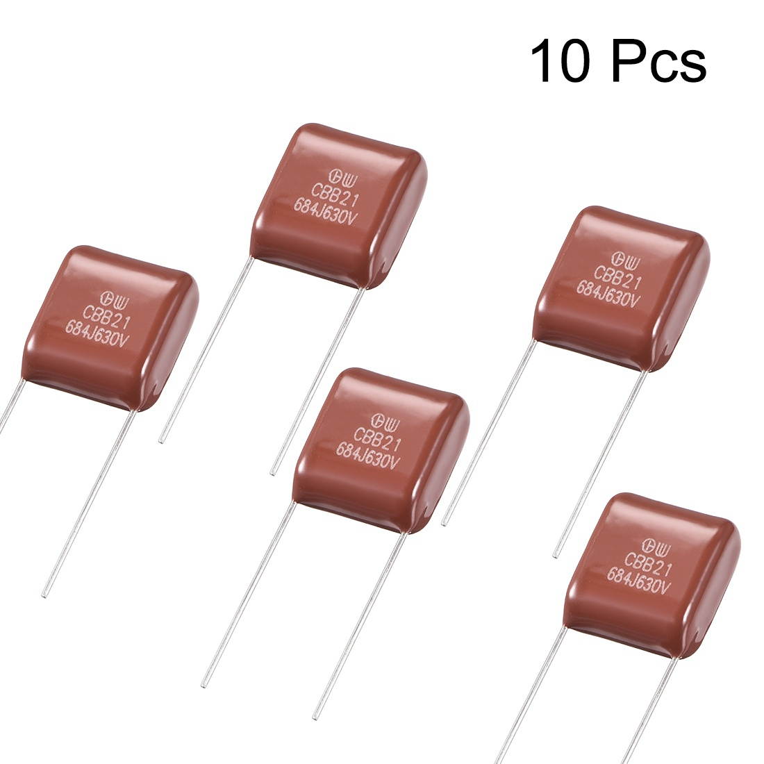 CBB21 Metallized Polypropylene Film Capacitors 630V 0.68uF for Electric Circuits Energy Saving Lamp 10pcs