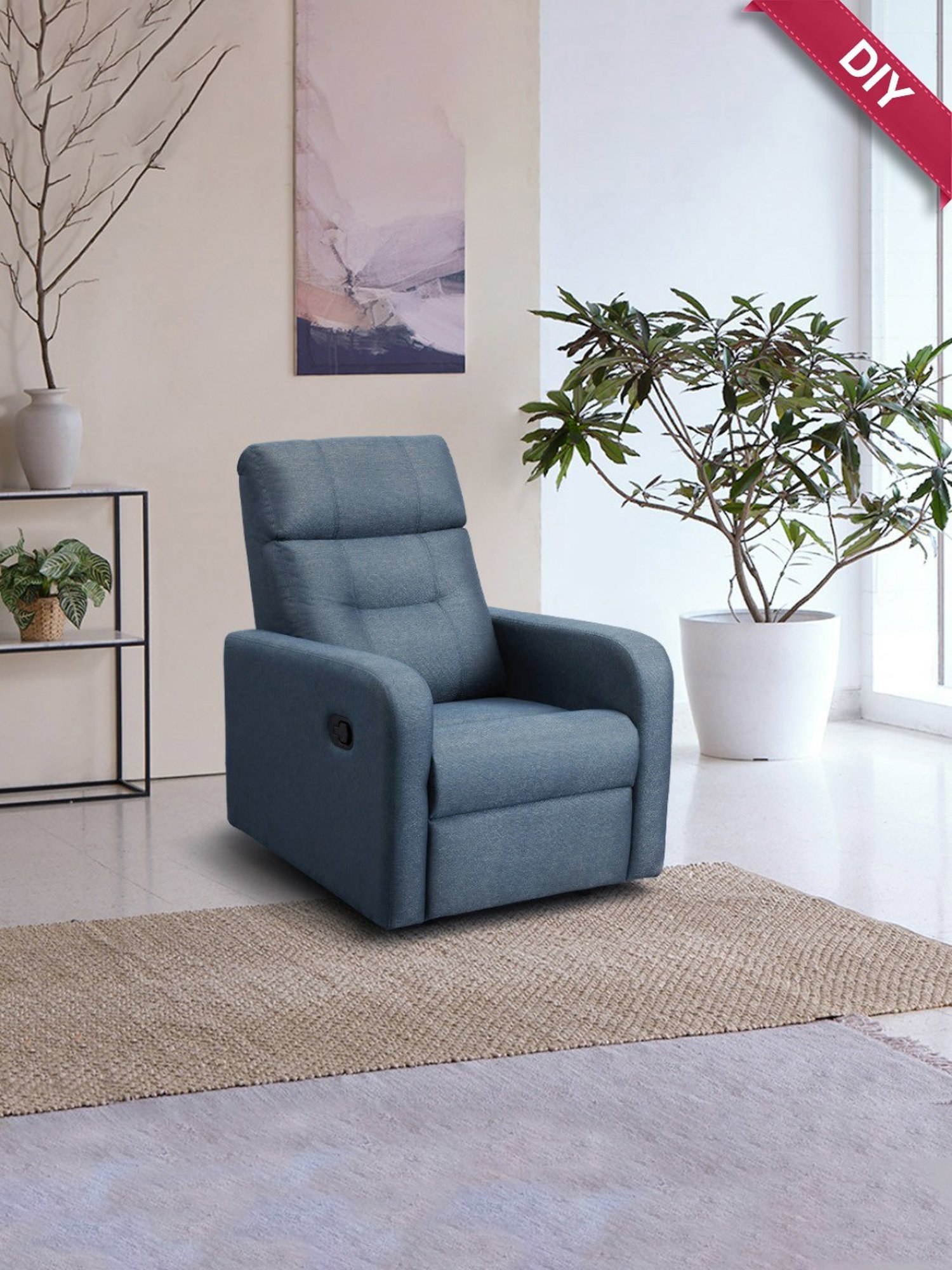 Sleepyhead RX3 Ocean Blue Fabric Single Seater Recliner