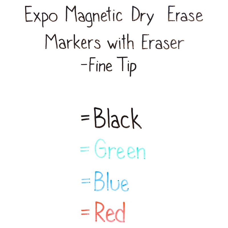 3pk Dry Erase Marker Magnetic and Eraser Fine Tip Multicolor - Expo