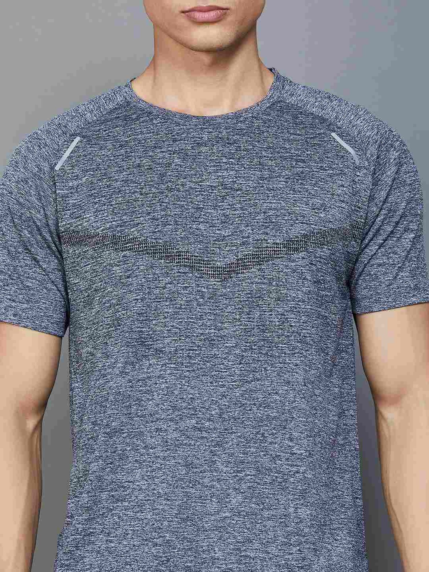 KAPPA Light Navy Regular Fit Printed T-Shirt