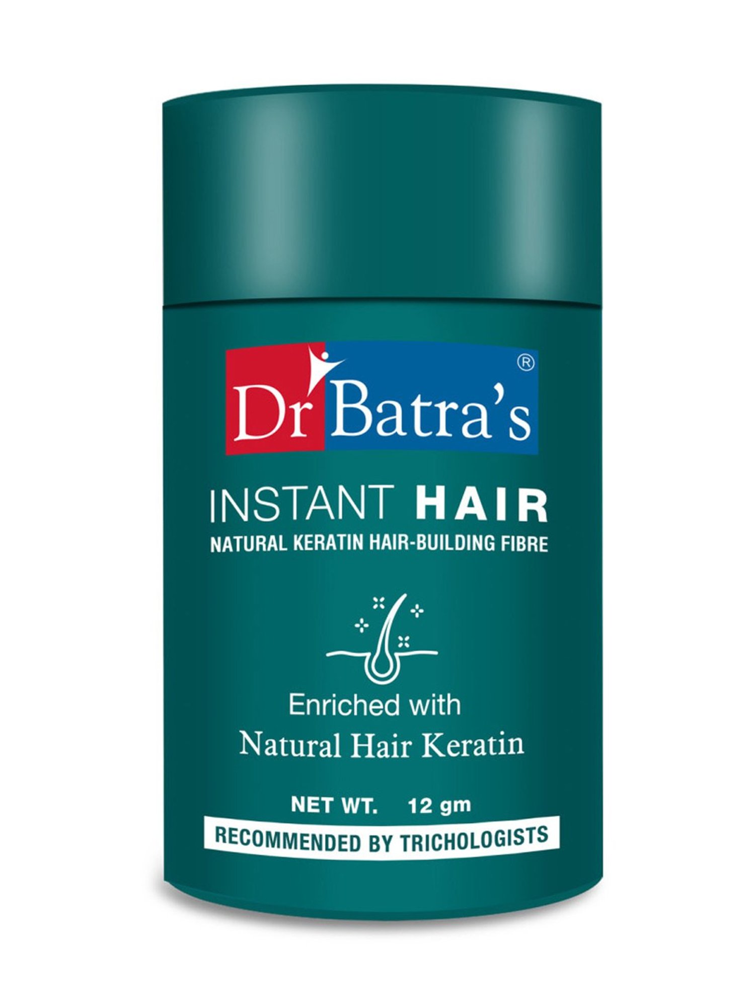 Dr. Batra's Instant Hair Natural Keratin Hair Building Fibre Dark Brown - 12 gm Each (Pack of 2)