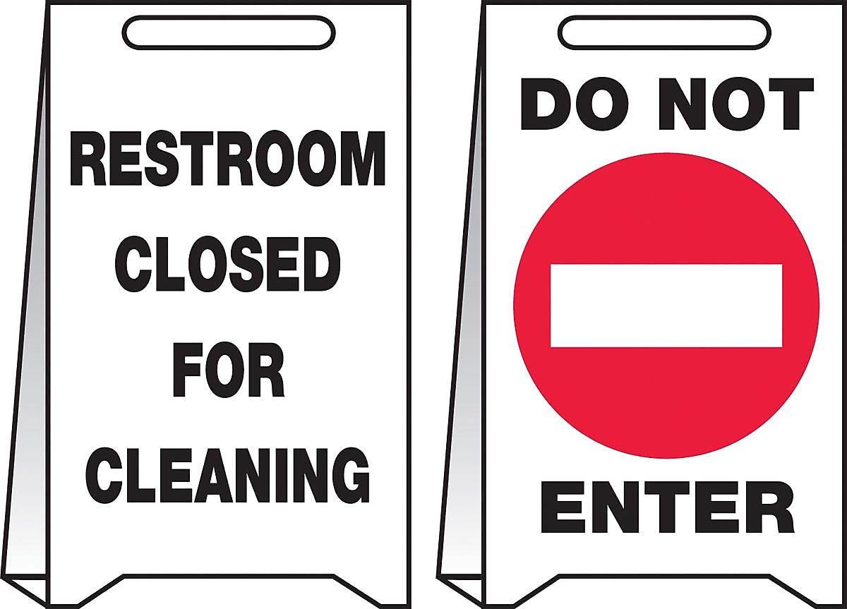 Accuform Signs Slip-Gard RESTROOM CLOSED FOR PFE495