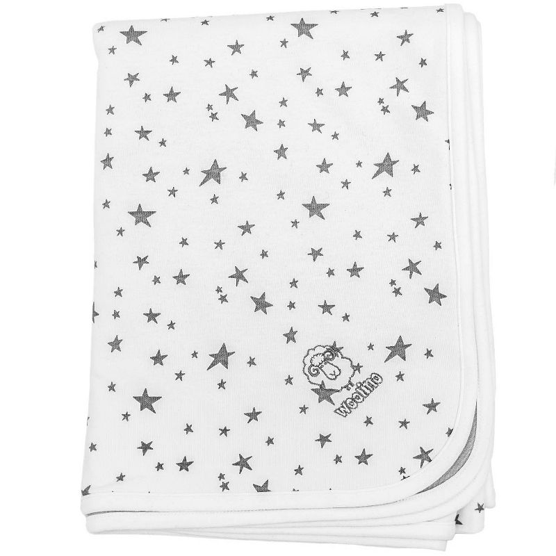 Woolino Organic Cotton Stroller Blanket - Stars