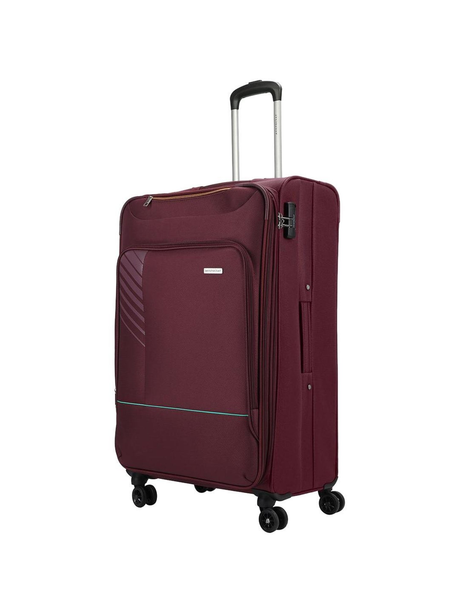 Aristocrat Red Solid Soft Cabin Trolley Bag - 26 cm