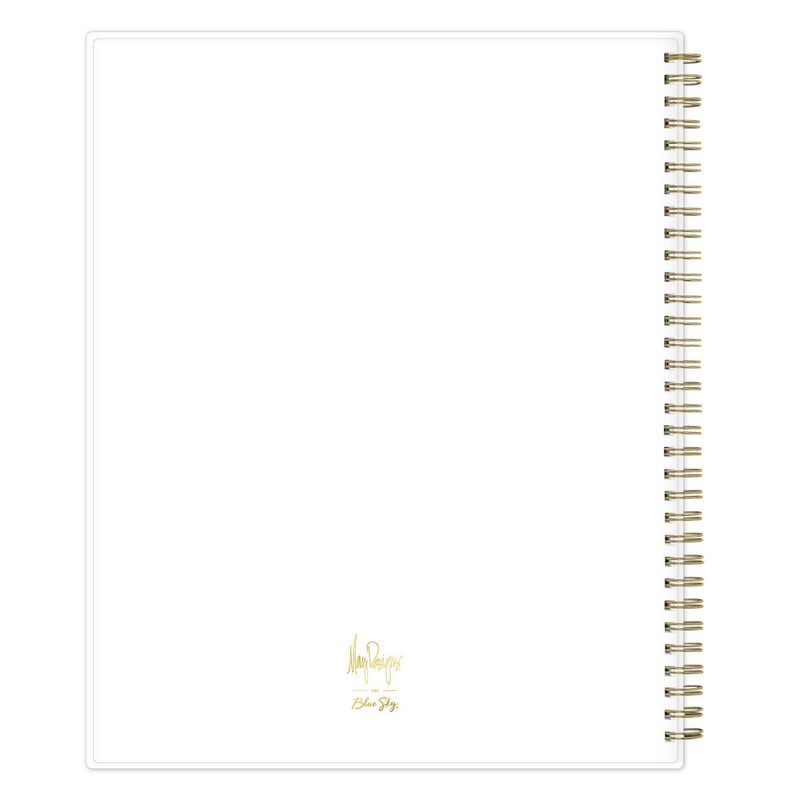 2021-22 Academic Planner 8.5" x 11" Flexible Plastic Cover Weekly/Monthly Wirebound Alcohol Ink Purple - May Designs