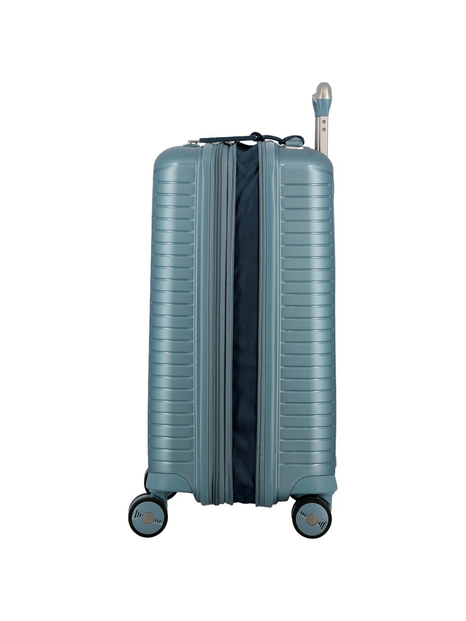 Jump Evae Light Blue 8 Wheels Medium Hard Cabin Trolley Bag