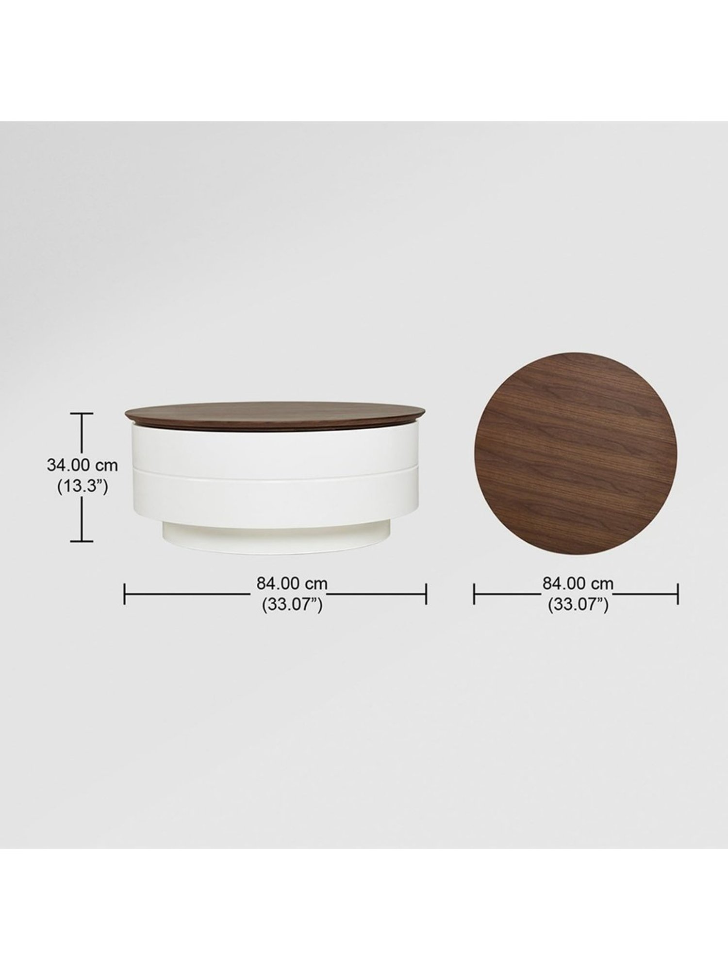 Godrej Interio Discus White Engineered Wood Coffee Table