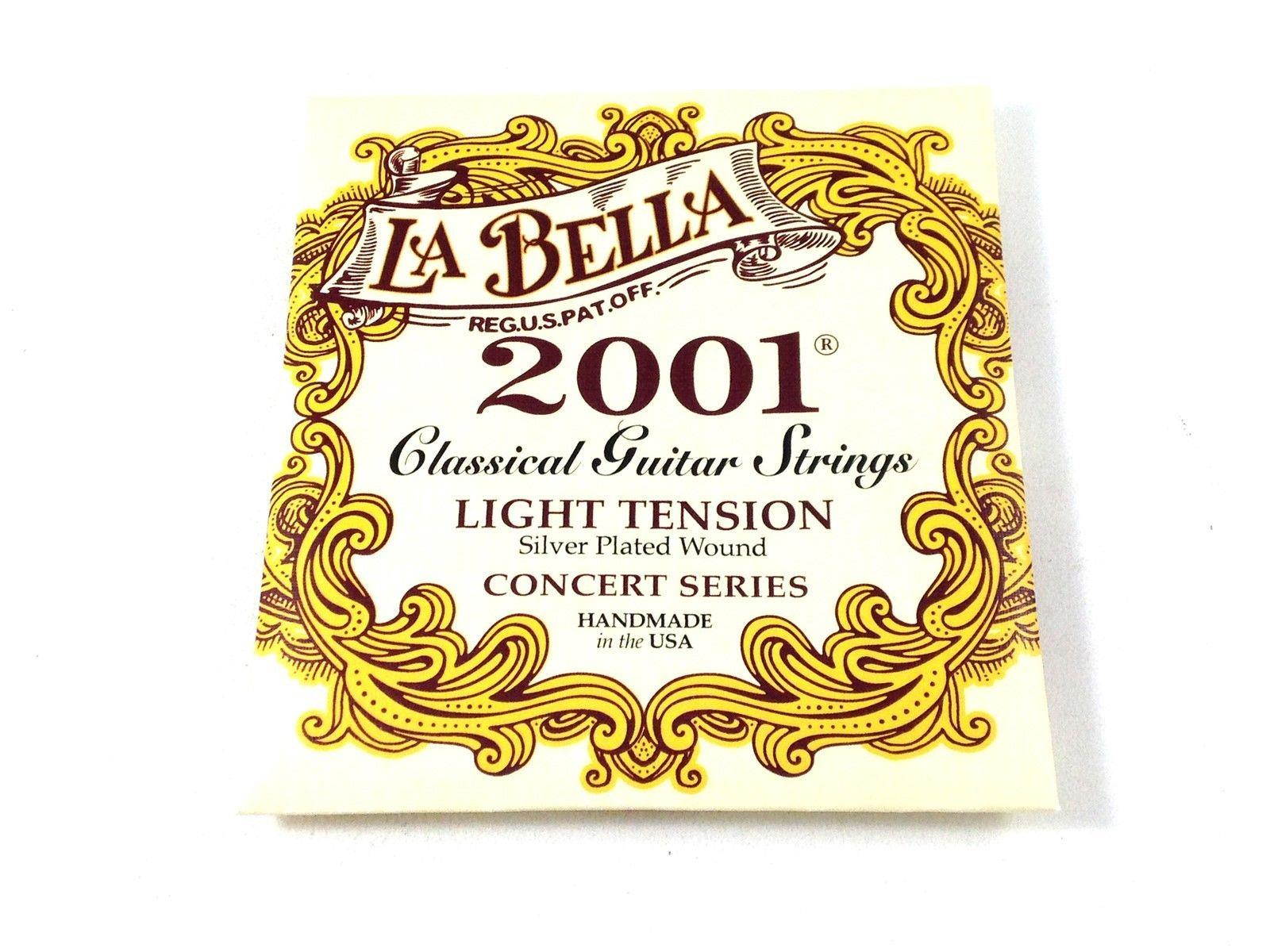 La Bella Guitar Strings  Light Tension  Silver Plated Wound  Classical  2001