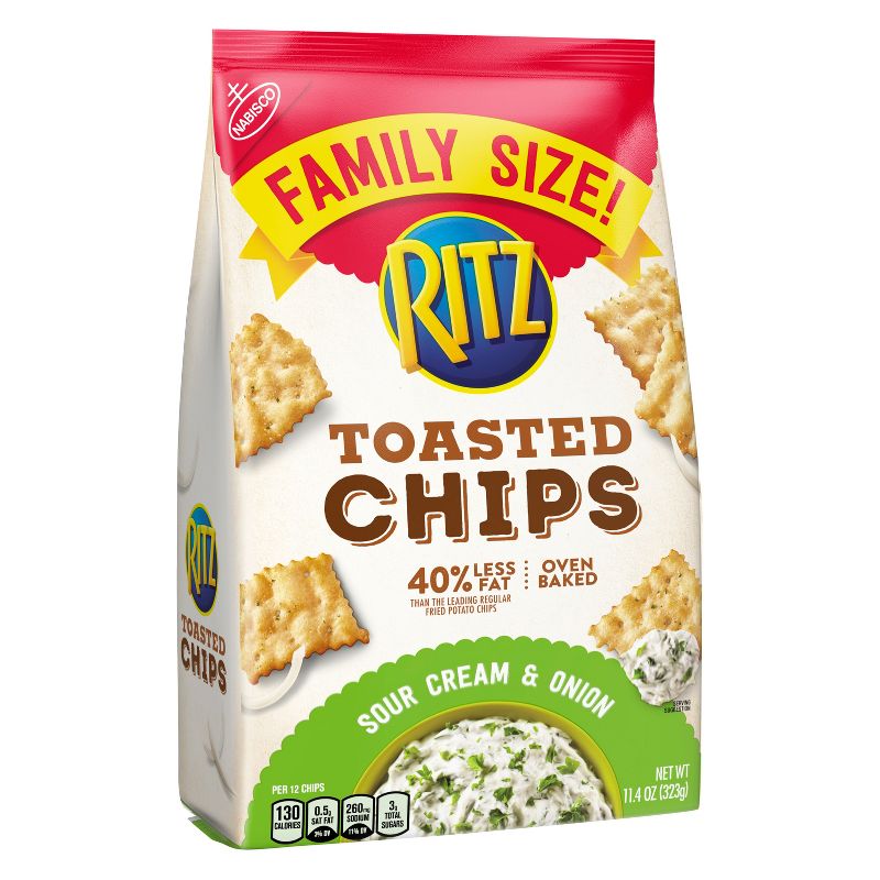 Ritz Family Size Toasted Sour Cream and Onion Chips - 11.4oz