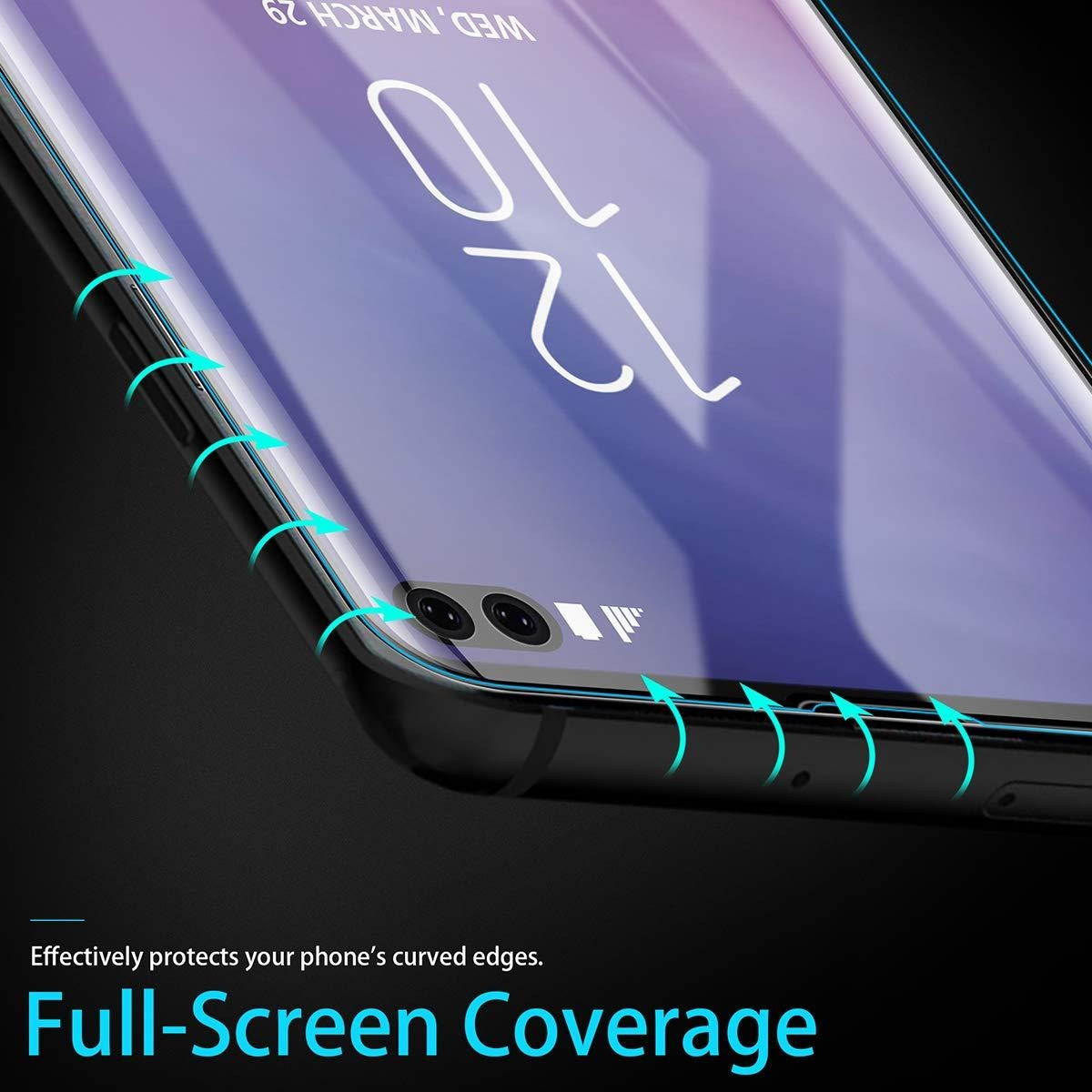AICase Screen Protector for Galaxy S10 Plus,0.125mm [Soft Curved Film ][HD Clear] [Case Friendly][FullCoverage] [Bubble-Free][Anti Fingerprint] Screen Cover for Samsung Galaxy S10+