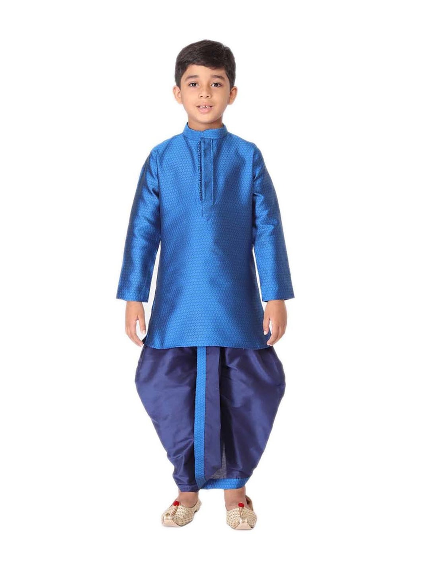 TABARD Kids Blue Printed Kurta Set