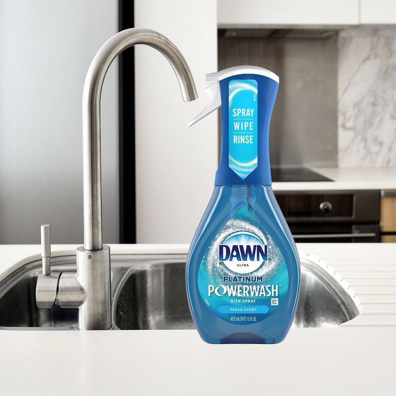 Dawn Platinum Powerwash Dish Spray, Dish Soap, Fresh Scent Refill - 16oz