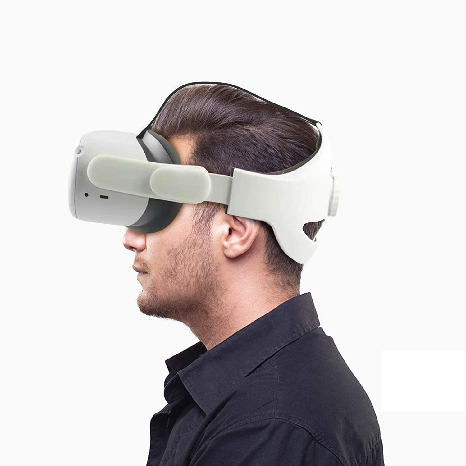 Oculus Quest 2 Elite Strap Adjustable Head Strap with Cushion Replacement Headband Enhanced Support and Reduce Head Pressure in VR , Comfortable Protective Strap for Oculus Quest 2