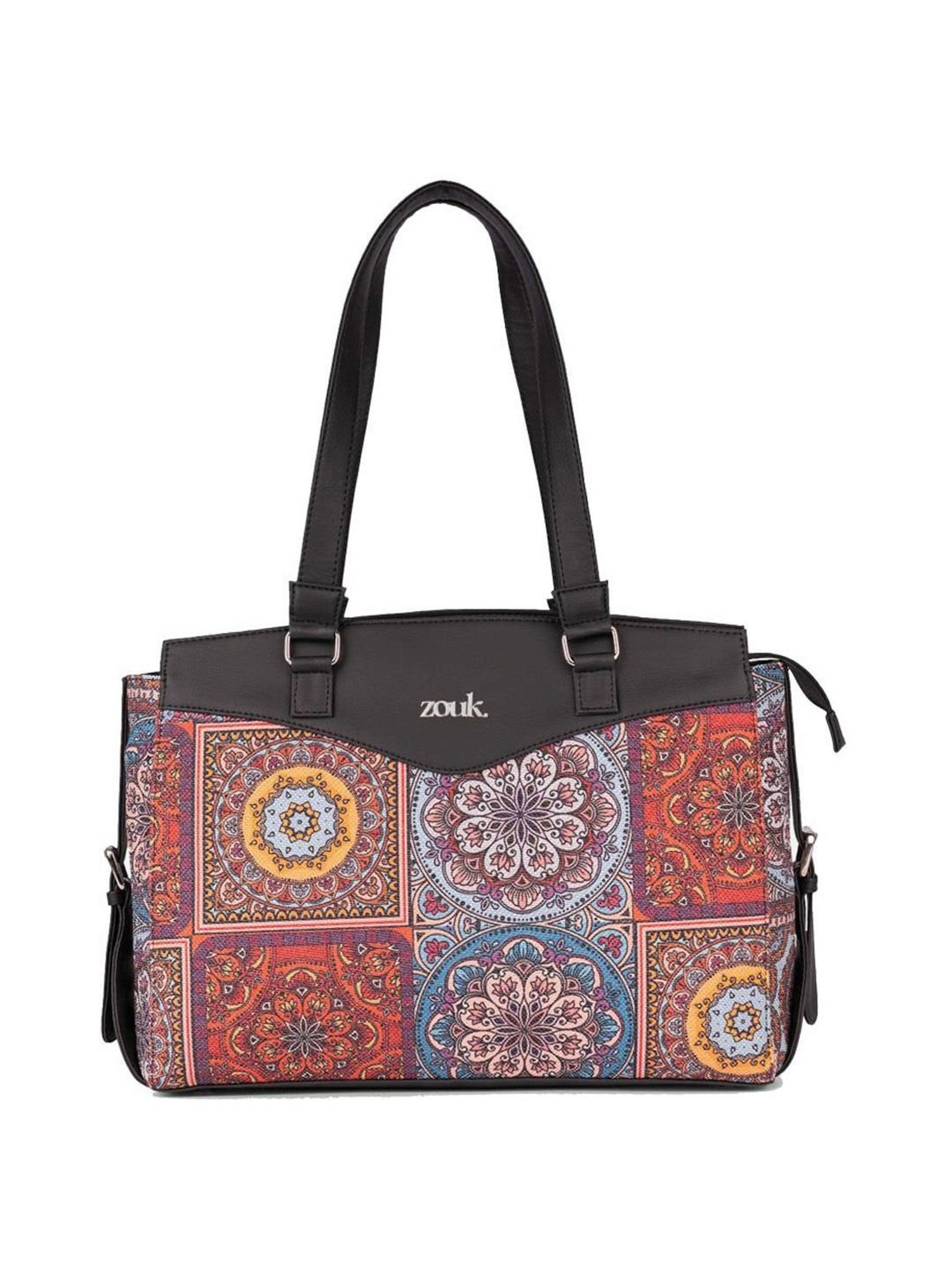 Zouk Mandala Multicolor Jute Printed Tote Handbag