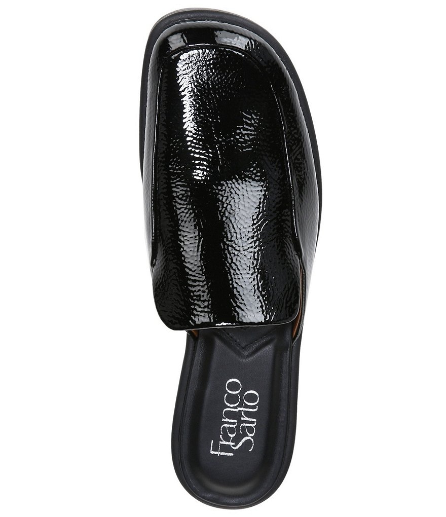 Franco Sarto Boccaslide Crinkle Patent Mules