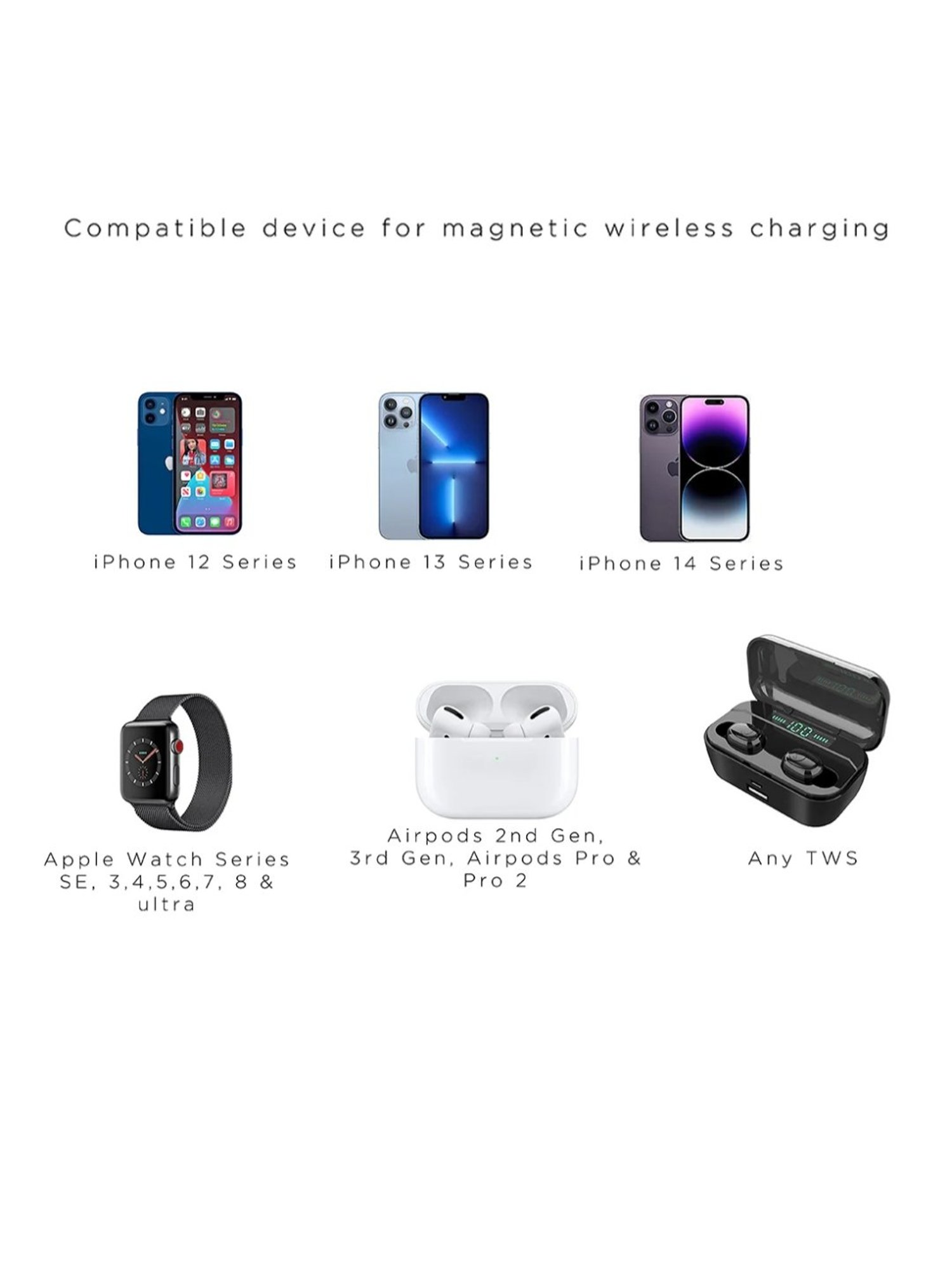 Stuffcool Rover 3 in 1 Foldable Aluminium Wireless Charging Station (Black)