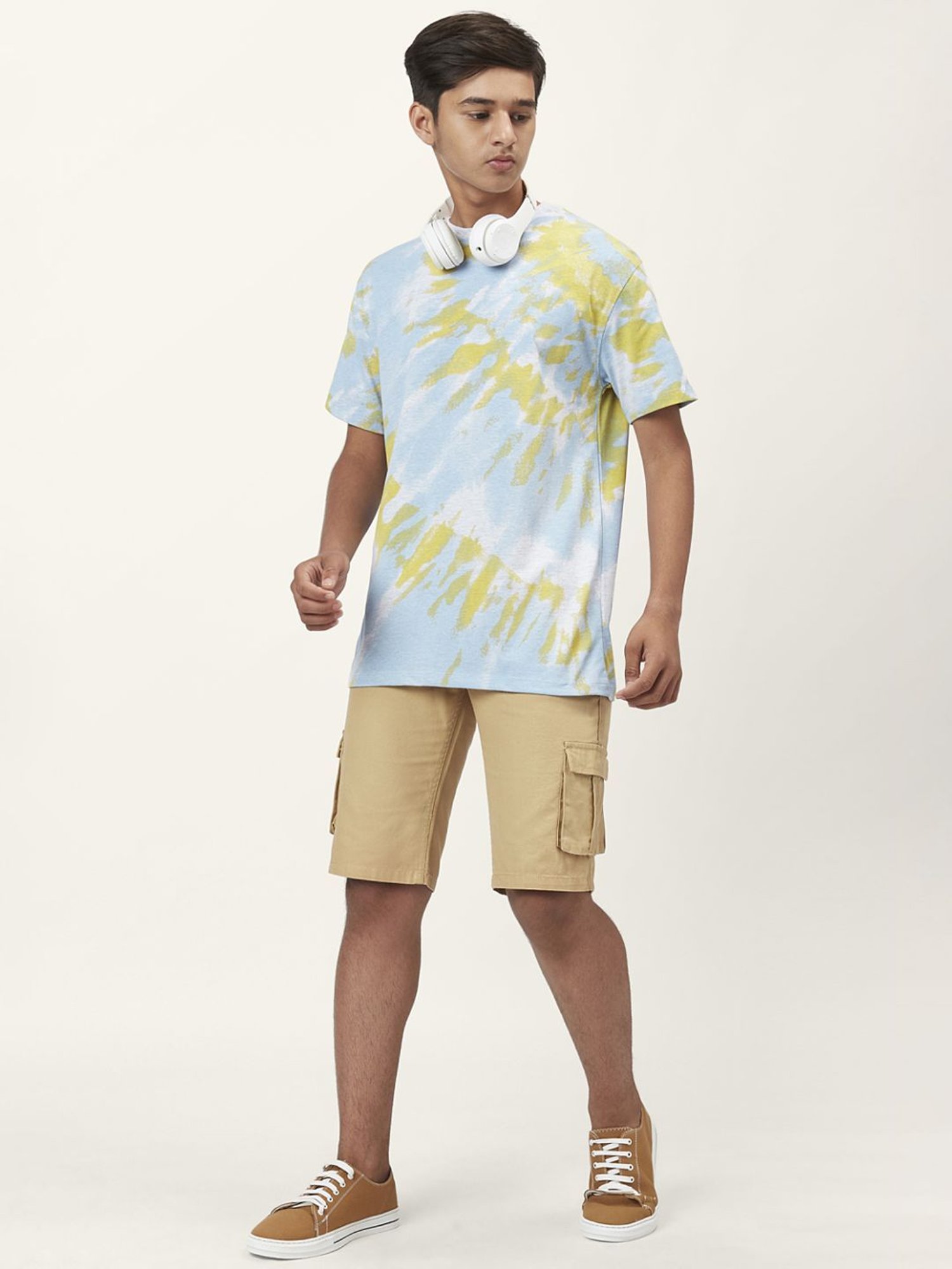 Coolsters by Pantaloons Kids Blue & Yellow Cotton Printed T-Shirt