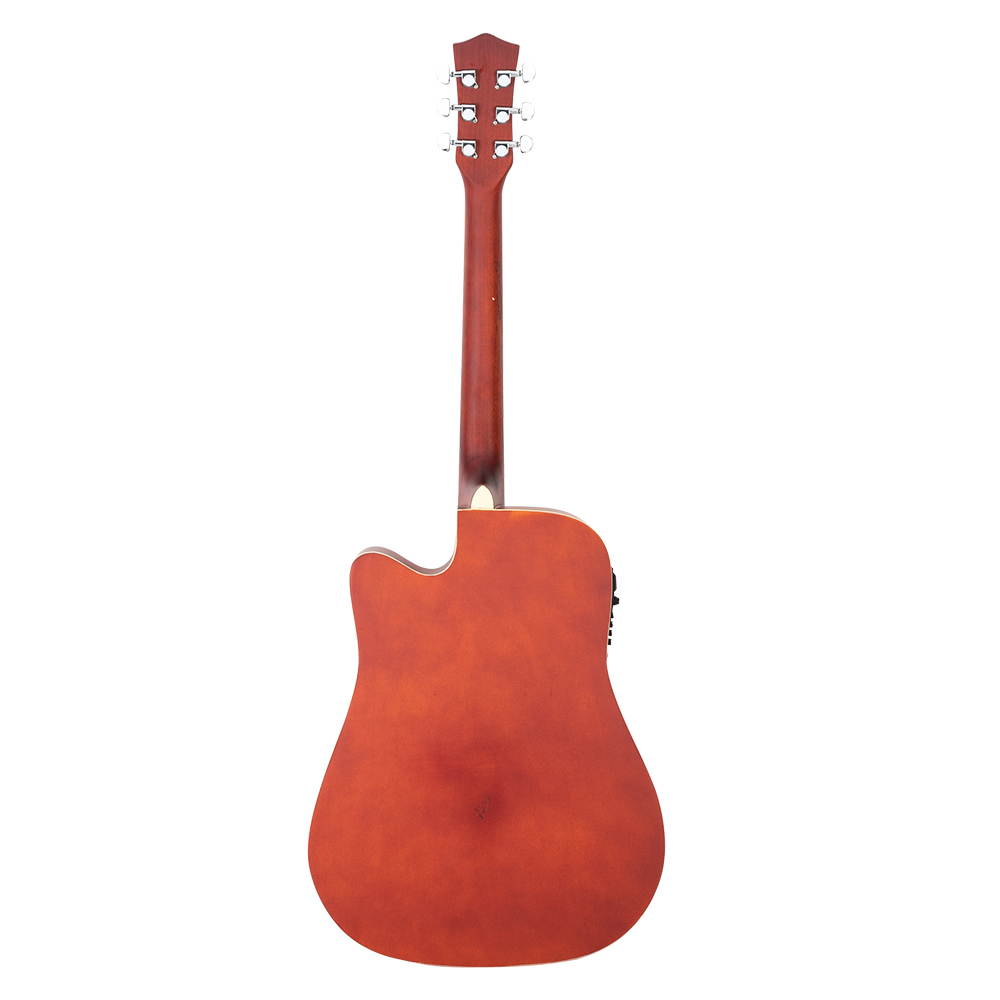 Glarry Gt509 41 Inch Spruce Panel Matte Edging EQ Folk Guitar Bag Shield Wrench Tuner Capo Shoulder Strap String Paddles Burlywood