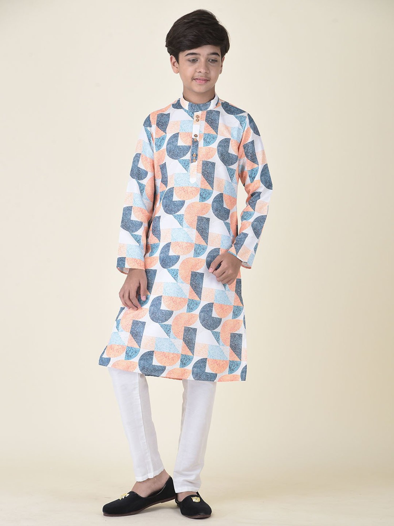 TABARD Kids Multicolour Printed Kurta + Pyjamas