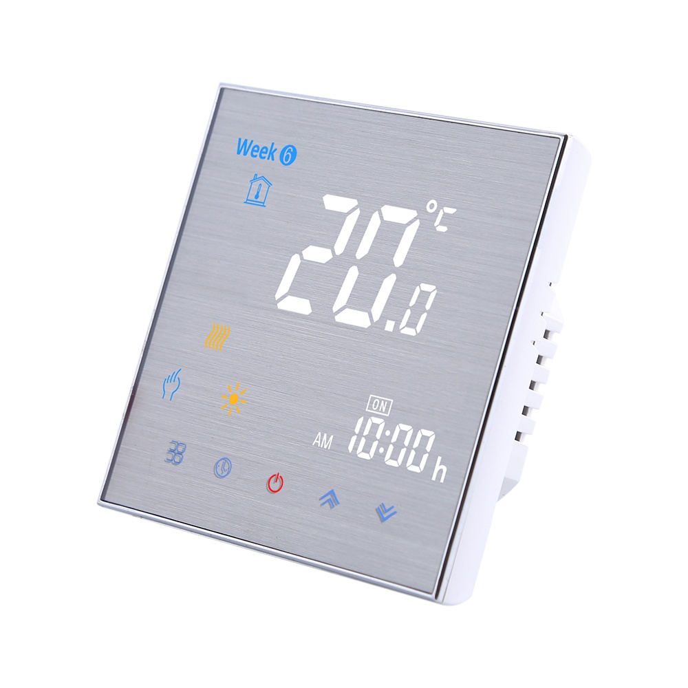 5A Water Heating Thermostat with Touchscreen LCD Display Weekly Programmable Energy Saving Temperature Controller