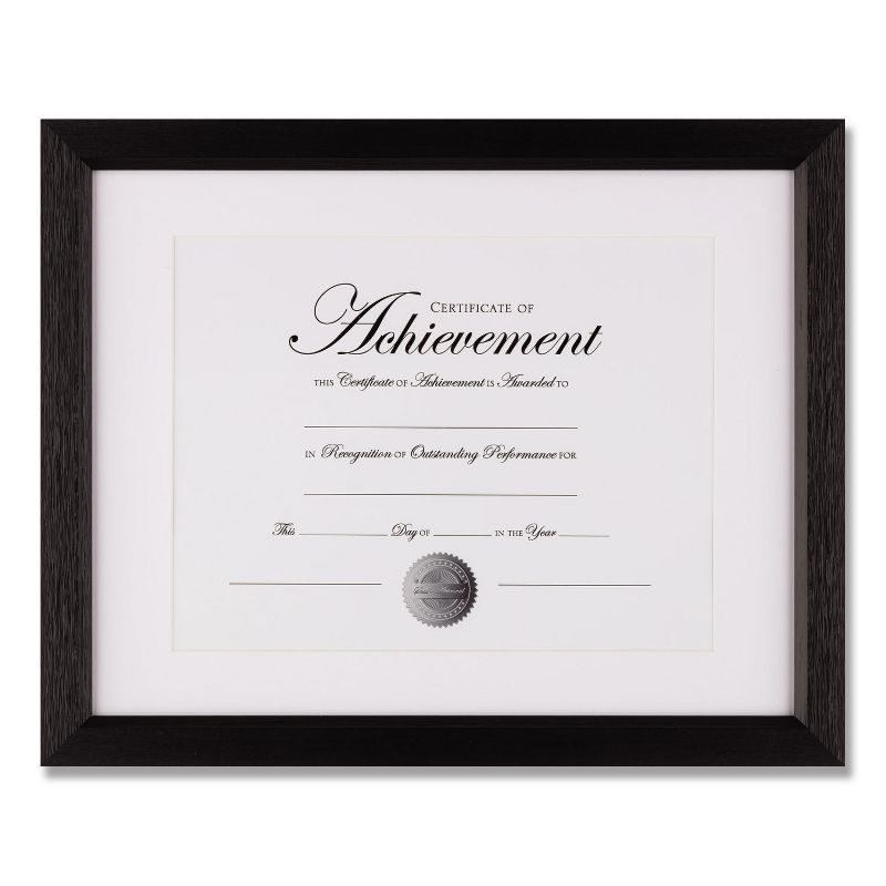 DAX Basics Texture Frame with Beveled Mat, 11 x 14, Black NDWT1114BT