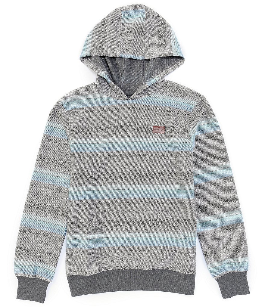 Guess Big Boys 8-16 Long-Sleeve Guess Logo Color-Block Fleece Pull-Over Hoodie