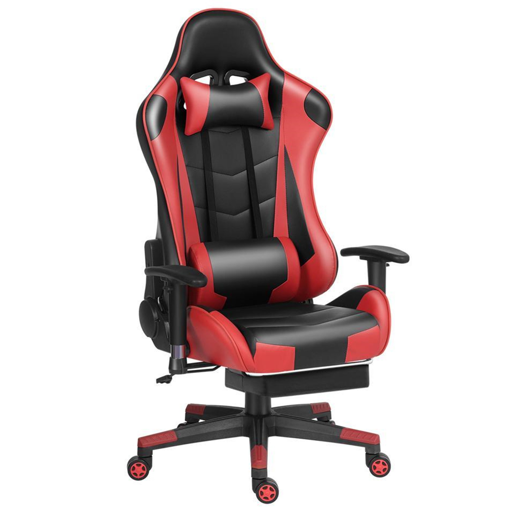 Ergonomic Gaming Chair Racing Chair E-Sports Chair Home Office Chair Computer Game Chair with PU Leather,3D Adjustable Arm,Memory Foam,Lumbar Support,Headrest and Footrest