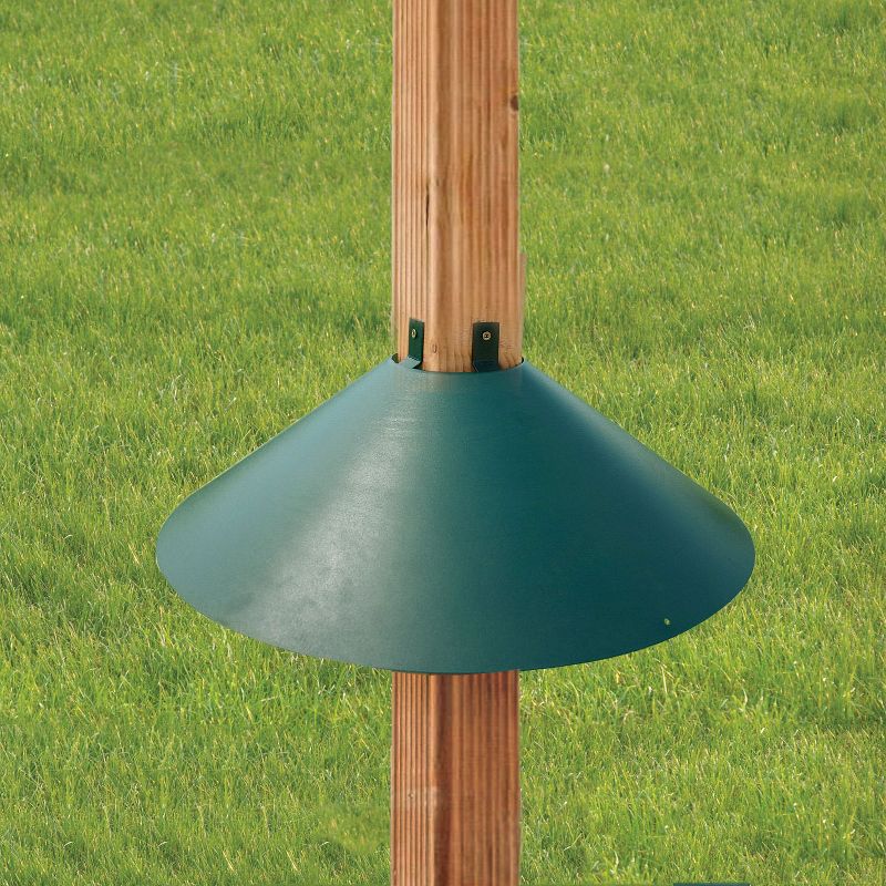 Woodlink Metal Wrap Around Bird House and Feeder Squirrel Baffle Guard for 4 x 4 Inch Pole Post (2 Pack)