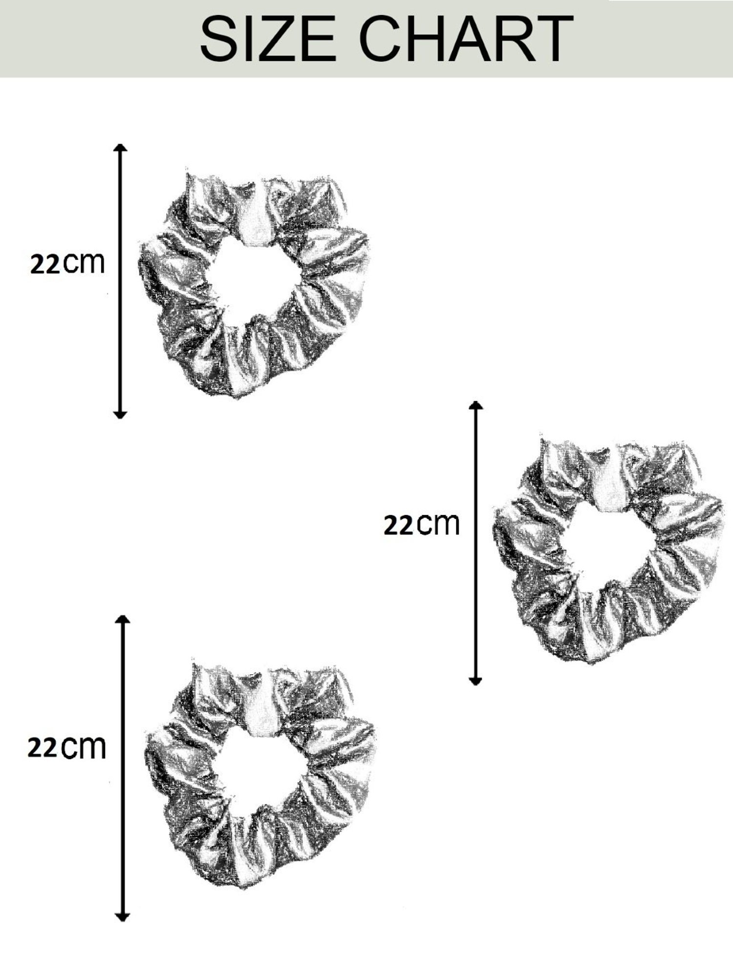 OOMPH Black, Grey & Nude Beige Satin Silk Scrunchy Rubber Band Hair Tie Ponytail Holder - Combo of 3