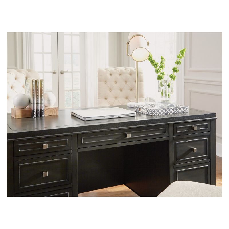 5Th Avenue Executive Pedestal Desk - Gray Sable - Home Styles