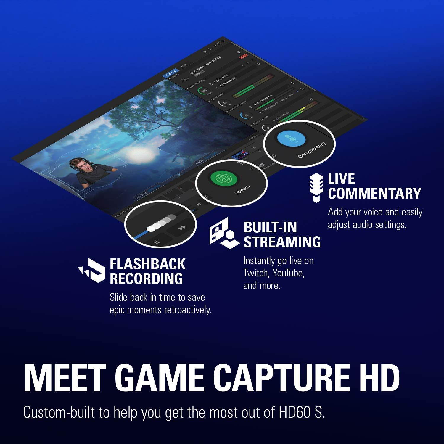 Elgato Game Capture HD60 S - Stream and Record in 1080p60, for PlayStation 4, Xbox One & Xbox 360