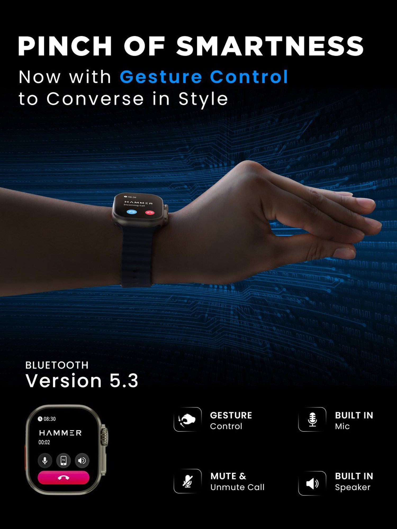 I Kall W1 Smartwatch (Black)