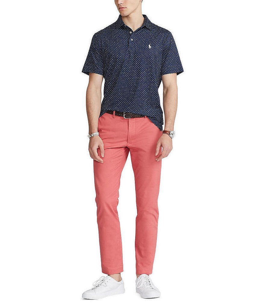 Polo Ralph Lauren Big & Tall Diamond Print Performance Stretch Short-Sleeve Polo Shirt