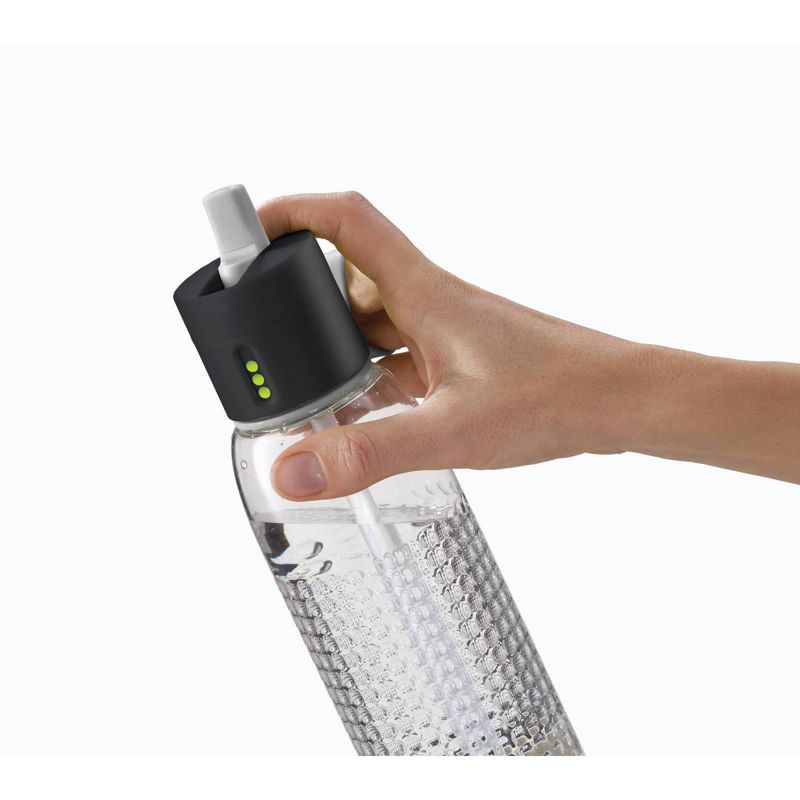 Joseph Joseph 25oz Dot Active Tracking Water Bottle with Carry Loop Gray