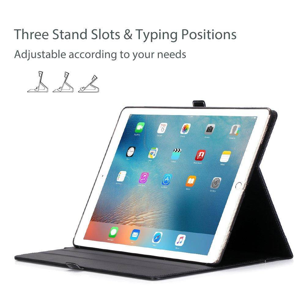 ProCase iPad Pro 12.9 Case - Premium Stand Case Folio Cover for Apple iPad Pro 12.9 Inch (Both 2017 and 2015 models), with Apple Pencil Holder (Black)