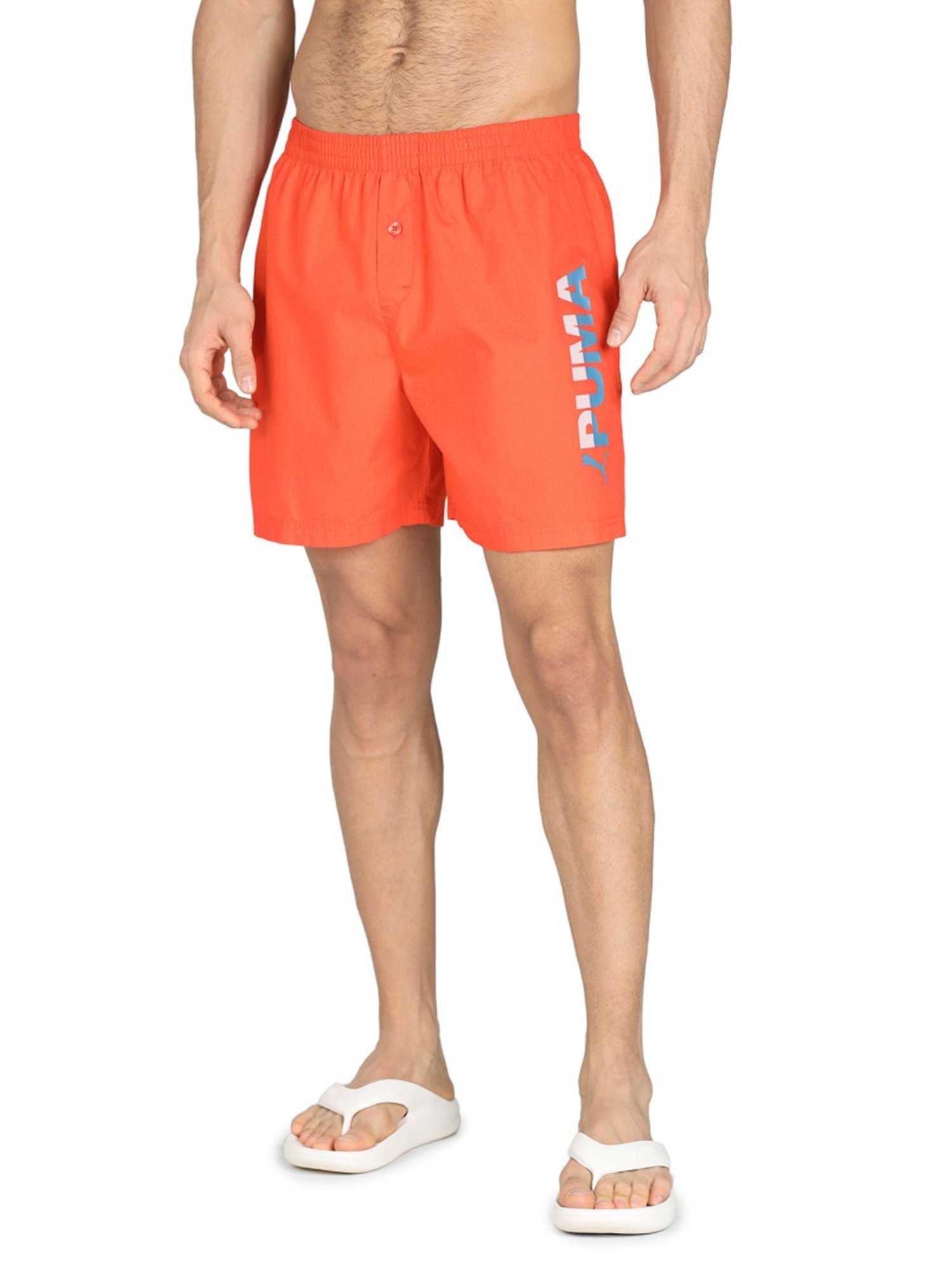 Puma Deep Apricot & Vallarta Blue Regular Fit Boxers - Pack Of 2