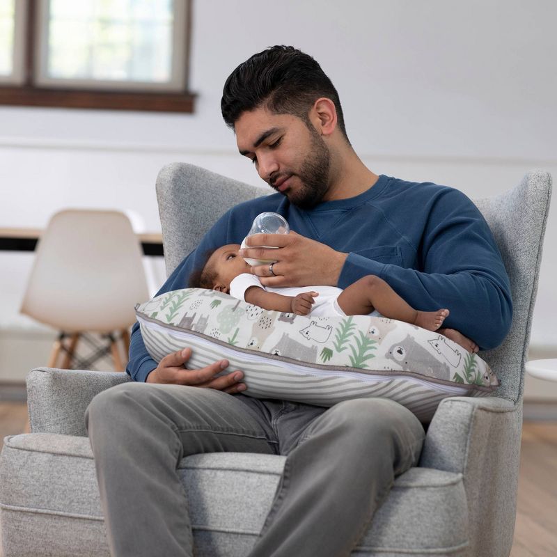 Boppy Original Nursing Pillow Cover - Gray Gold Giraffes