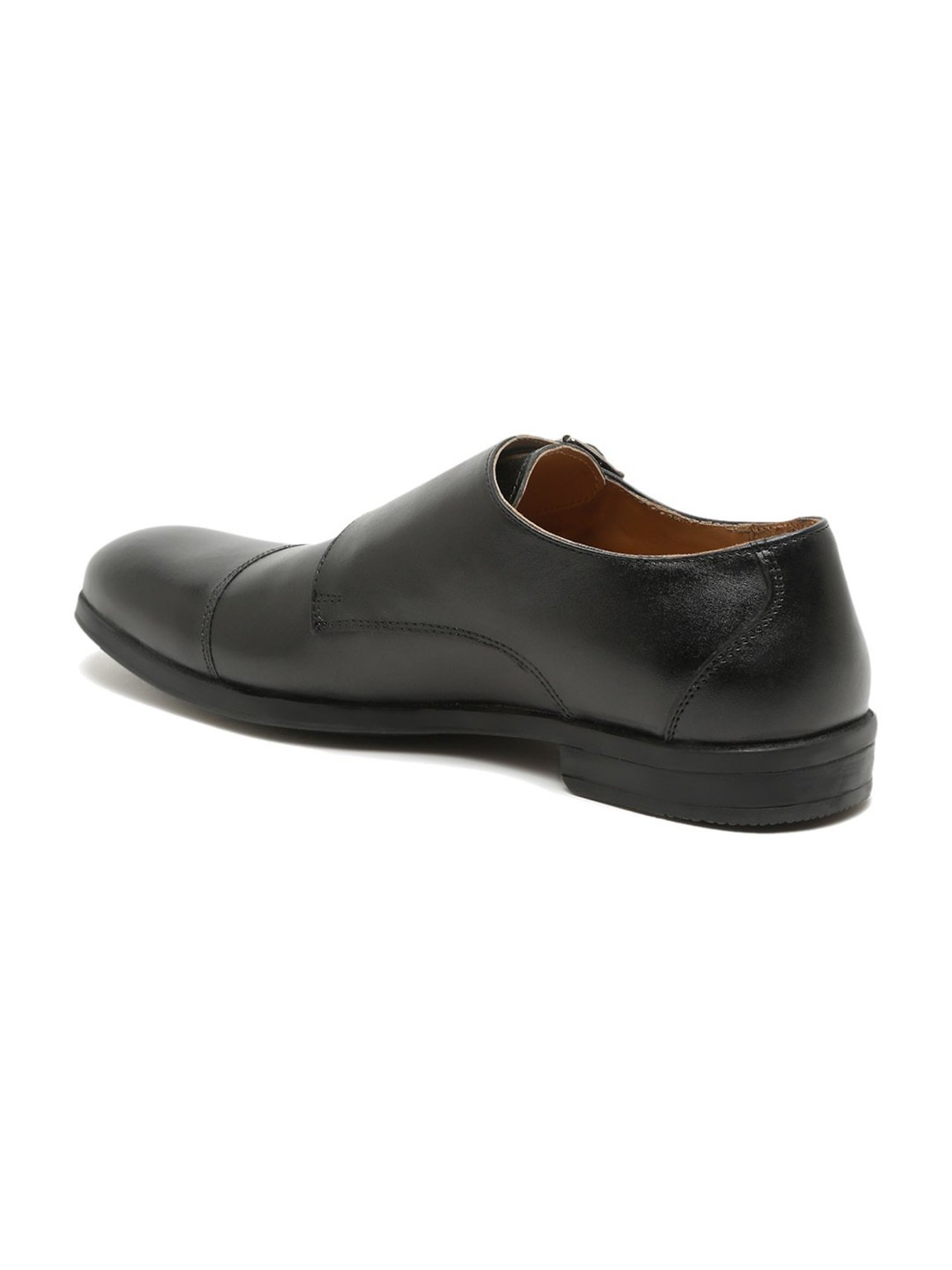 Teakwood Leathers Men's Black Monk Shoes