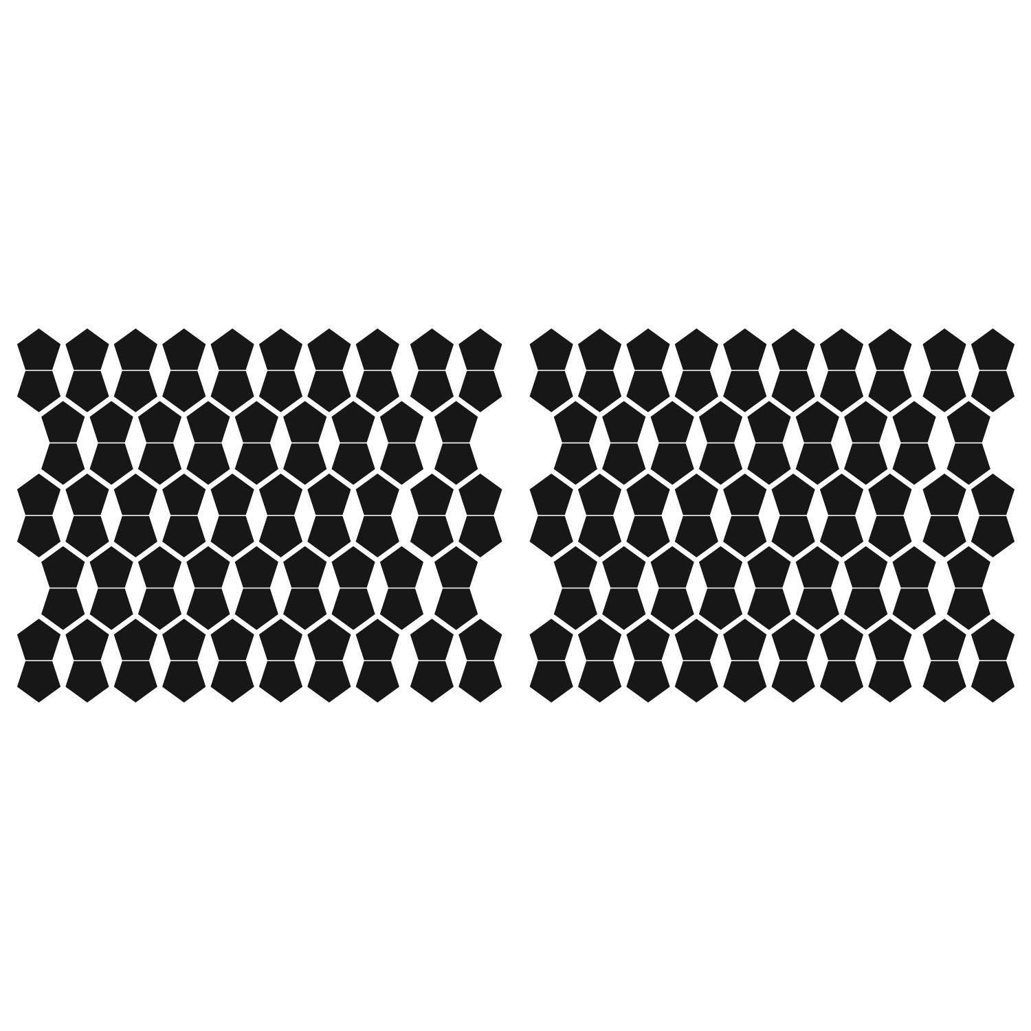 LiteMark 5.5 Inch Red Removable Pentagon Decals - Pack of 8